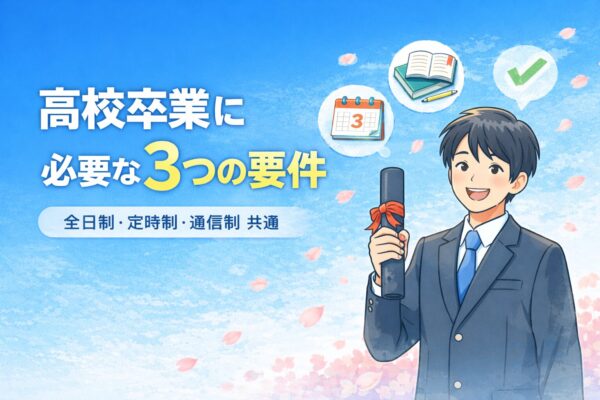 高校卒業に必要な3つの要件【高校共通】