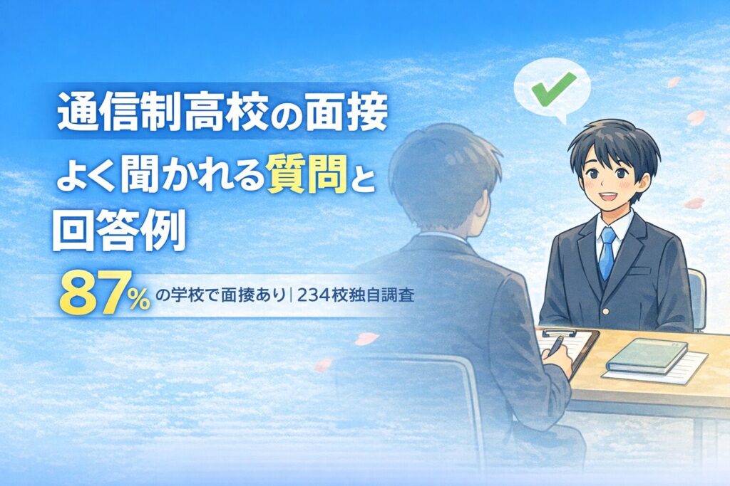 【回答例あり】通信制高校の面接のコツ！よく聞かれる質問を徹底解説