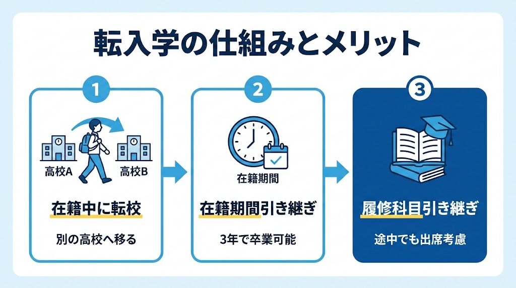 通信制高校 転入学(転校)=在籍中に別の高校へ移る