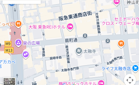 N中等部（角川ドワンゴ学園）大阪 周辺地図