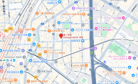 第一学院高等学校の地図（東京都）