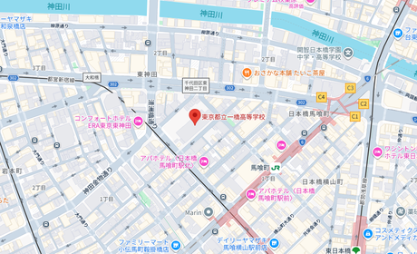 東京都立一橋高等学校の地図（東京都）