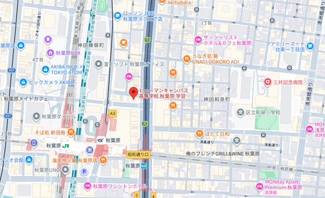 ヒューマンキャンパス高等学校の地図（東京都）