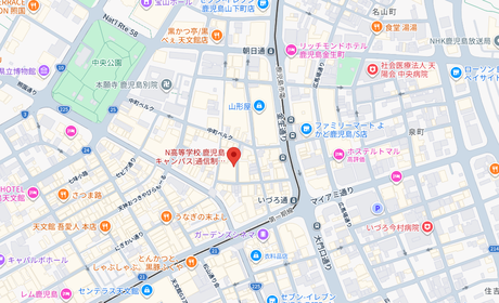 N高等学校の地図（東京都）