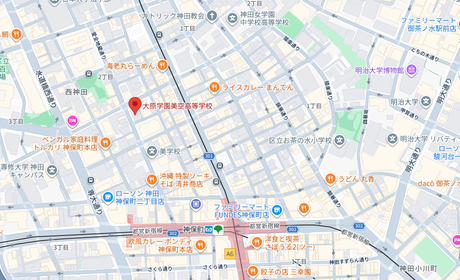 大原学園美空高等学校の地図（東京都）
