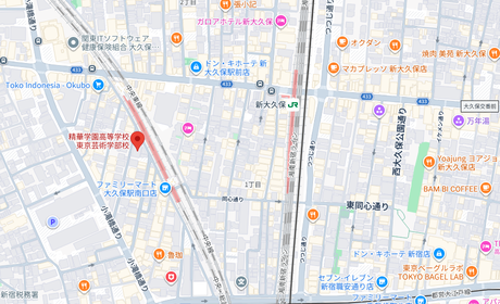 精華学園高等学校の地図（東京都）