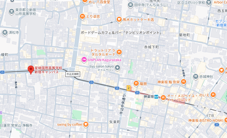 星槎国際高等学校の地図（東京都）